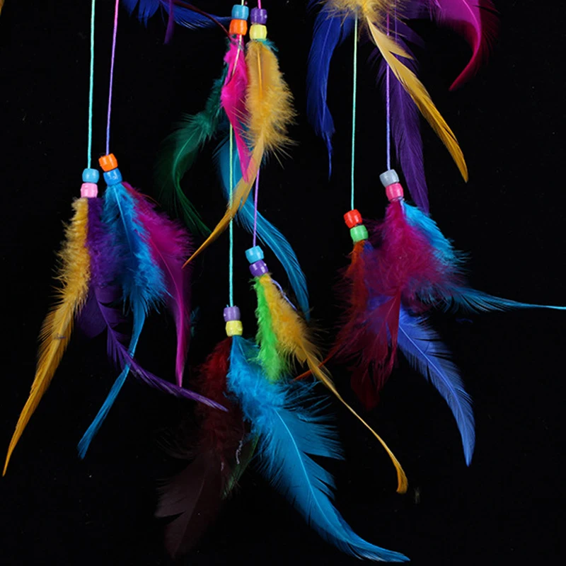 New Colorful Heart Dream Catcher Wind Chime Home Decoration Accessories Circular Net With Feather Hanging Ornament Dropshipping
New Colorful Heart Dream Catcher Wind Chime Home Decoration Accessories Circular Net With Feather Hanging Ornament Dropshipping