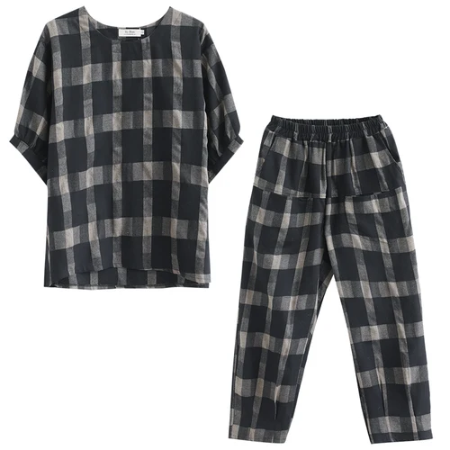 Korean New Loose 2019 Pocket Women Clothes Plaid Plus Size Fashion Conjunto Feminino Casual Brief Vintage Two Piece Set
Korean New Loose 2019 Pocket Women Clothes Plaid Plus Size Fashion Conjunto Feminino Casual Brief Vintage Two Piece Set