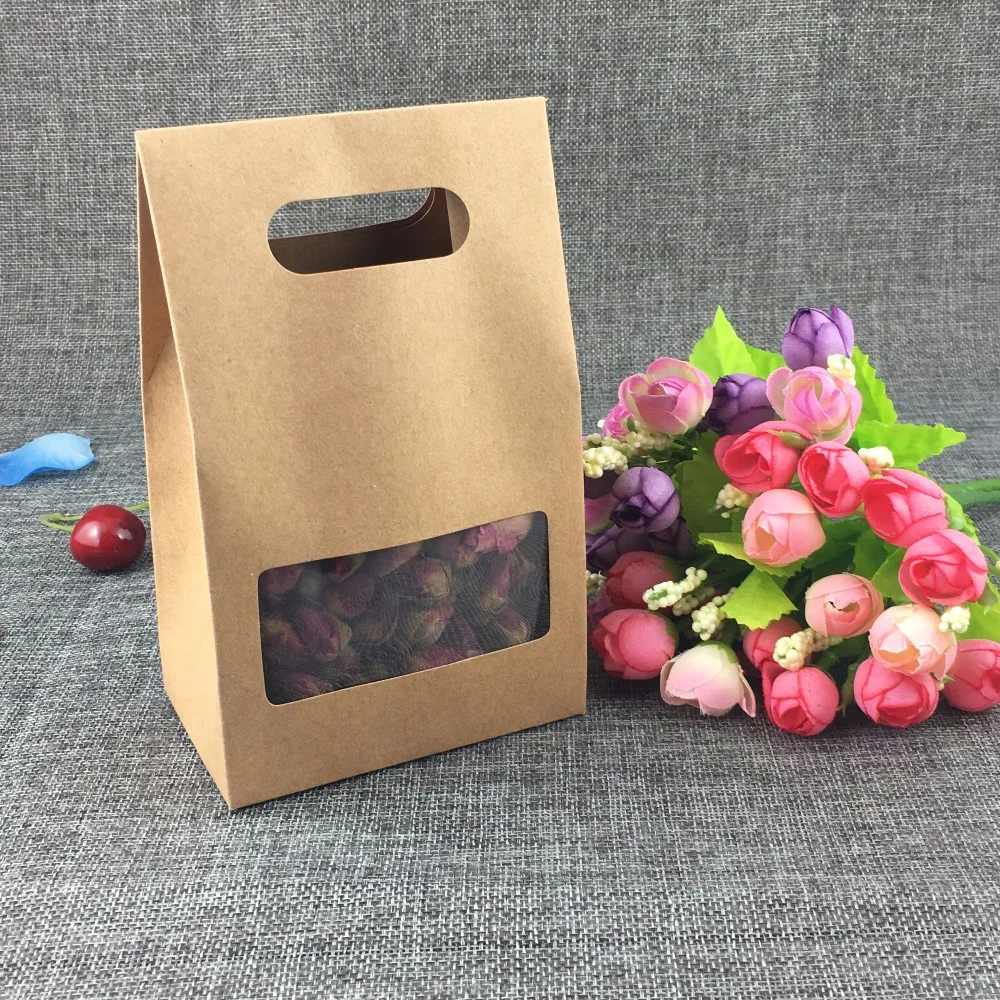 30pcs 10*6*16cm wedding kraft paper gift bags/boxes Paper brown stand up window for wedding/Gift/Jewelry/Food/Candy Packing Bag
30pcs 10*6*16cm wedding kraft paper gift bags/boxes Paper brown stand up window for wedding/Gift/Jewelry/Food/Candy Packing Bag