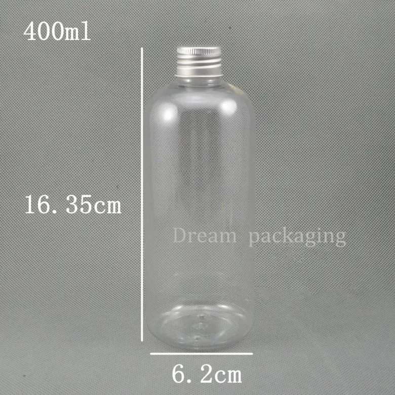 20pcs 400ml empty plastic transparent bottle with Golden / silver / white aluminum screw cap 400cc Empty containers of cosmetics
20pcs 400ml empty plastic transparent bottle with Golden / silver / white aluminum screw cap 400cc Empty containers of cosmetics