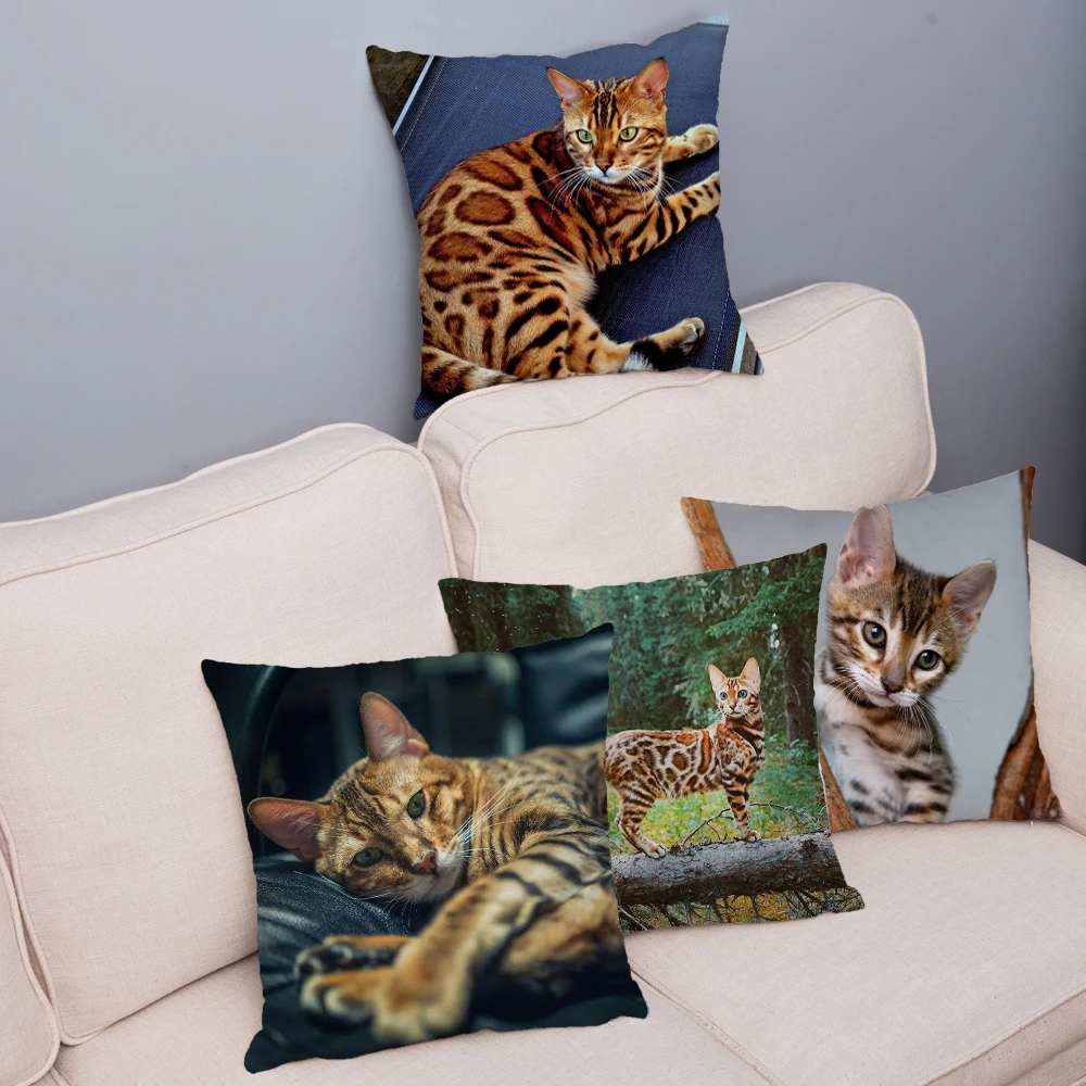 Cute Bengal Cat Print Cushion Cover 45*45 Pillow Covers Super Soft Plush Throw Pillow Case Car Sofa Home Decor Square Pillowcase
Cute Bengal Cat Print Cushion Cover 45*45 Pillow Covers Super Soft Plush Throw Pillow Case Car Sofa Home Decor Square Pillowcase