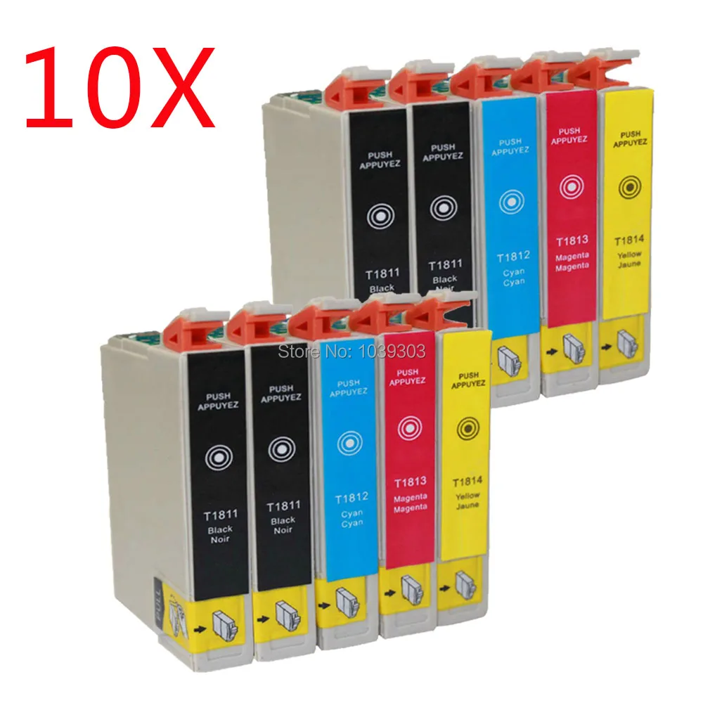 10x T1811 ink cartridge compatible For epson XP-225 XP-322 XP-325 XP-422 XP-425 XP-225 XP322 XP325 XP422 XP425 printer
10x T1811 ink cartridge compatible For epson XP-225 XP-322 XP-325 XP-422 XP-425 XP-225 XP322 XP325 XP422 XP425 printer