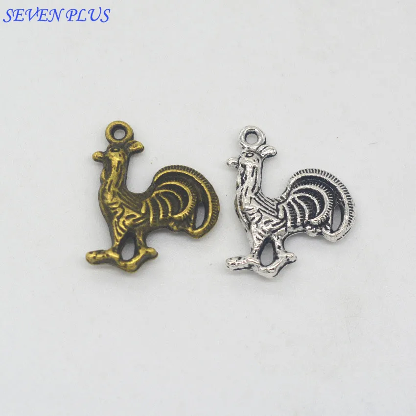 Newest Style 20 Pieces/Lot Antique Silver plated Antique Bronze Gold Double-sided Cute Cock Rooster Charms For Jewelry Making
Newest Style 20 Pieces/Lot Antique Silver plated Antique Bronze Gold Double-sided Cute Cock Rooster Charms For Jewelry Making