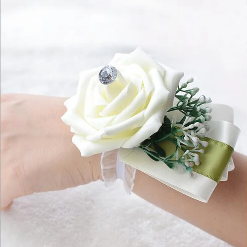 2Pcs/Lot Wedding Wrist Flowers With Diamond Bridesmaid Silk Rose corsages Hand Flower Artificial Flowers For Wedding Decoration
2Pcs/Lot Wedding Wrist Flowers With Diamond Bridesmaid Silk Rose corsages Hand Flower Artificial Flowers For Wedding Decoration