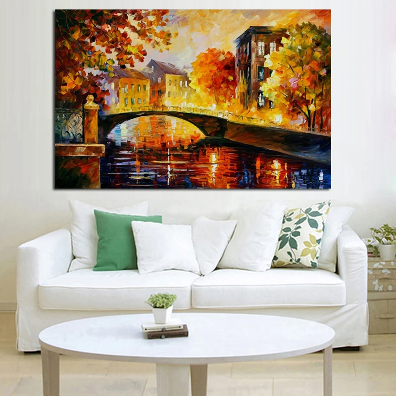 Handpainted Bridge Oil Painting On Canvas landscape knife Oil Painting Abstract Modern Canvas Picture Wall Artwork Living Room
Handpainted Bridge Oil Painting On Canvas landscape knife Oil Painting Abstract Modern Canvas Picture Wall Artwork Living Room