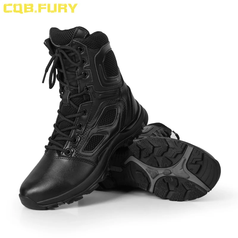 CQB.FURY летние мужские военные кожаные тактические ботинки пустыня корова замша