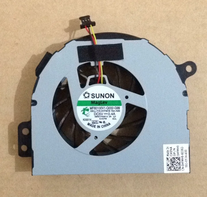 SSEA New Laptop CPU Cooling Fan for Dell Inspiron 14R 14RD M411R N4110 N4120 Vostro 3450 laptop FAN P/N MF60100V1-Q032-G99
SSEA New Laptop CPU Cooling Fan for Dell Inspiron 14R 14RD M411R N4110 N4120 Vostro 3450 laptop FAN P/N MF60100V1-Q032-G99