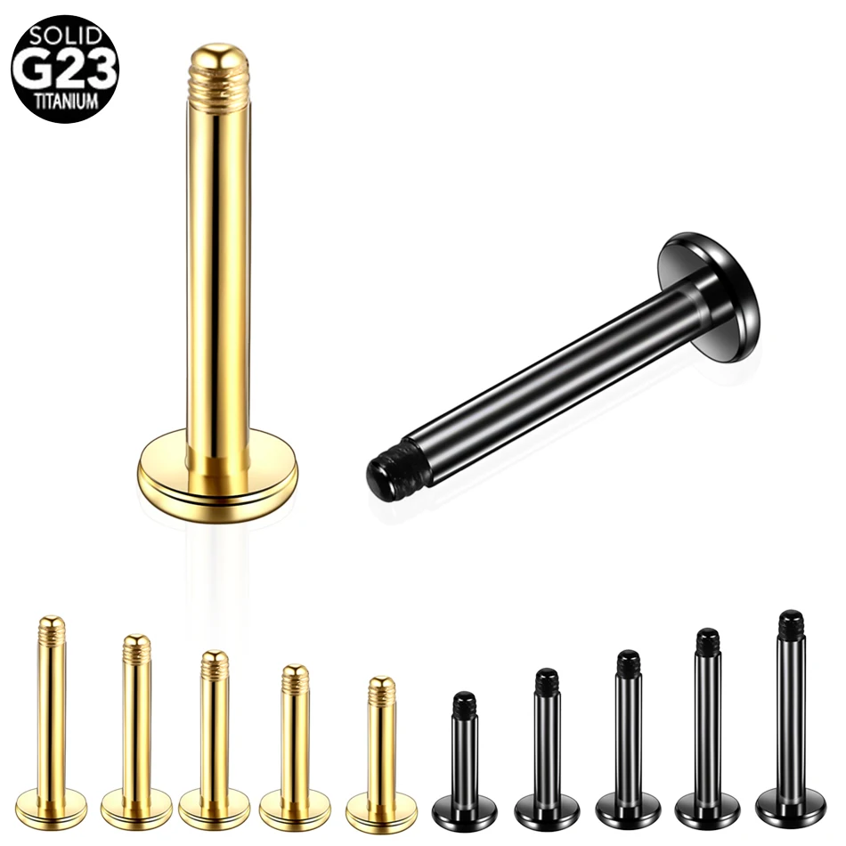 10pcs/lot 14G 16G G23 Solid Titanium Labret Ring Ear Lip Piercings Earring Studs - Post Only No Ends in Gauges Body Jewelry
10pcs/lot 14G 16G G23 Solid Titanium Labret Ring Ear Lip Piercings Earring Studs - Post Only No Ends in Gauges Body Jewelry