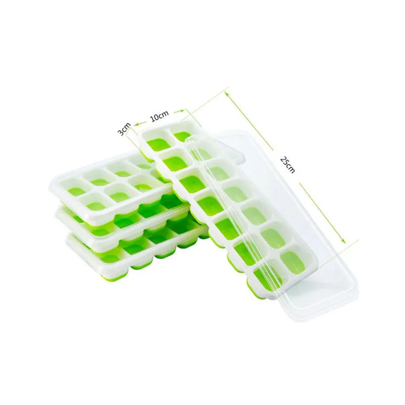 Food Grade Easy-Release Silicone and Flexible 14-Ice Trays with Spill-Resistant Removable Lid Ice Cube Trays 5pcs/pack
Food Grade Easy-Release Silicone and Flexible 14-Ice Trays with Spill-Resistant Removable Lid Ice Cube Trays 5pcs/pack