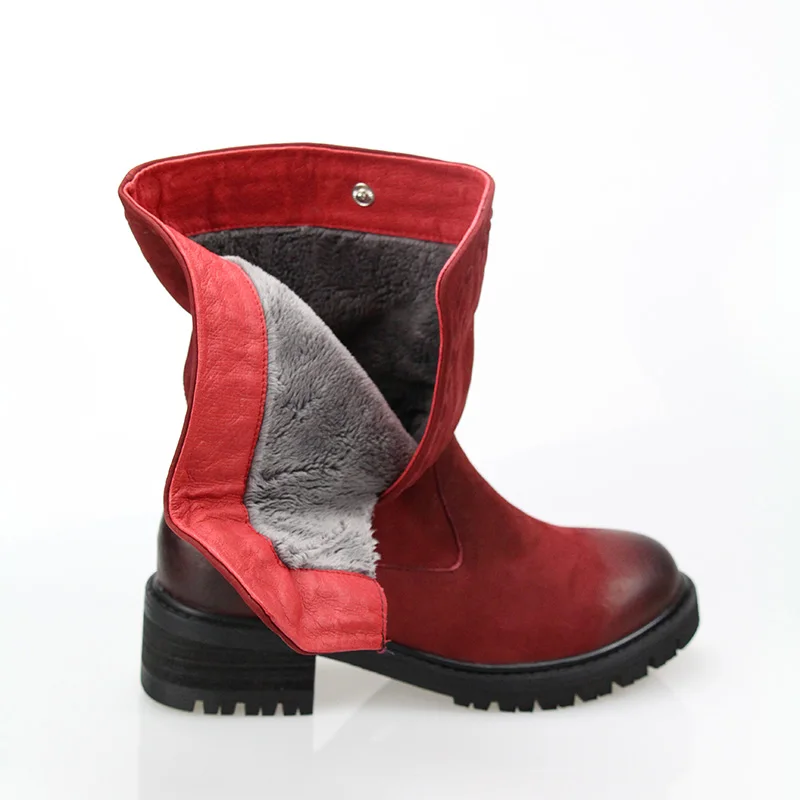 2018 Winter Genuine Leather Women Boots Round Toes Handmade Color Button Mid Calf Vintage Women Warm Boots Fur
2018 Winter Genuine Leather Women Boots Round Toes Handmade Color Button Mid Calf Vintage Women Warm Boots Fur