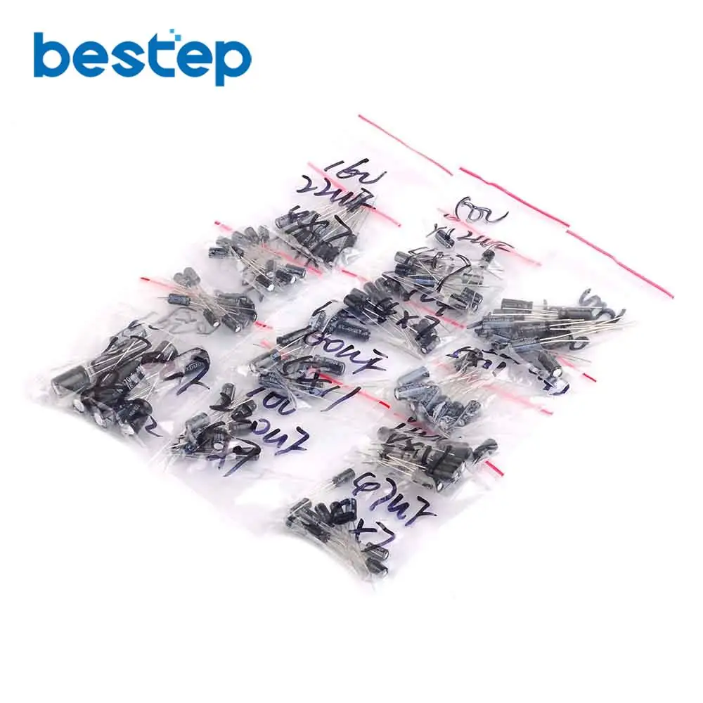120PCS 12Value each 10pcs 0.22UF-470UF Aluminum Electrolytic Capacitors Assorted Kit
120PCS 12Value each 10pcs 0.22UF-470UF Aluminum Electrolytic Capacitors Assorted Kit