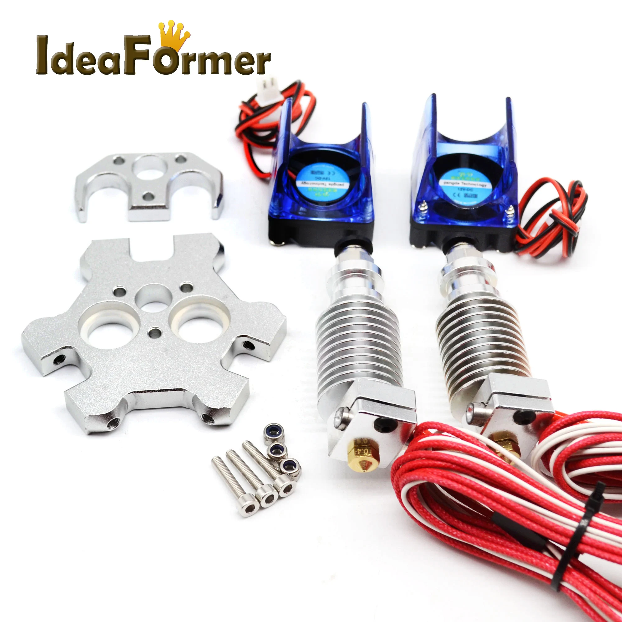 IdeaFormer 3D Printer Dual V6 Hotend Extruder with Cooling Fan and Effector for 3D Printer 1.75mm Filament 24V J-head Hotend
IdeaFormer 3D Printer Dual V6 Hotend Extruder with Cooling Fan and Effector for 3D Printer 1.75mm Filament 24V J-head Hotend