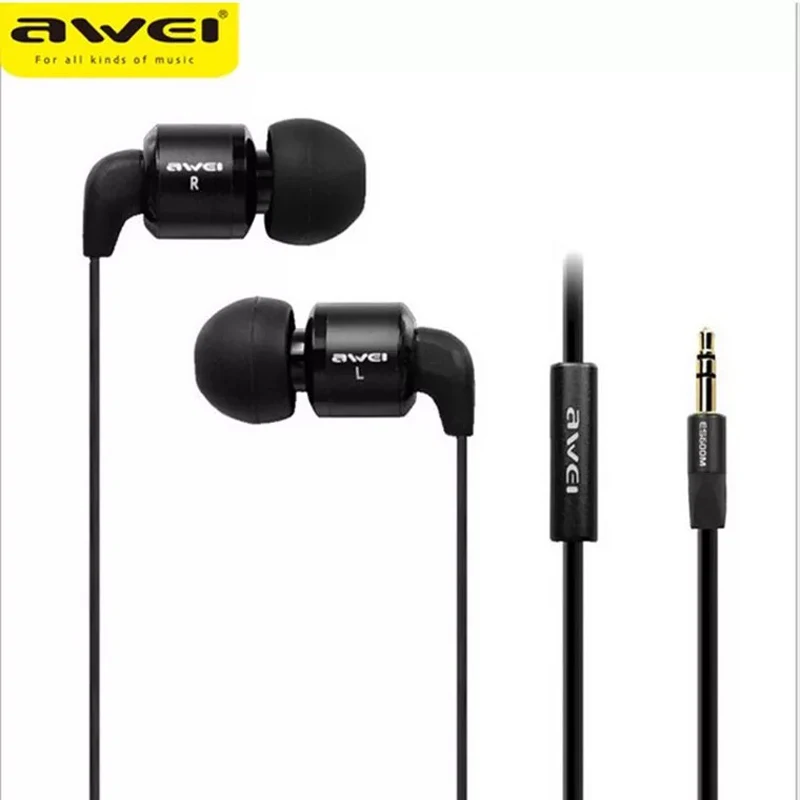 AWEI ES 600M Noise Isolating Hi Definition In Ear Earphone 3.5mm Jack 1.2m Cable | Электроника