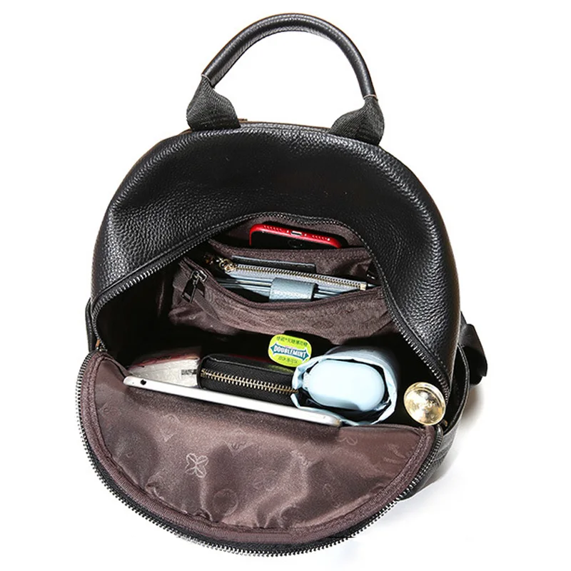 Zency 100% Soft Skin Genuine Leather Fashion Designer Women Backpack Classic Black Knapsack Rivets Travel Bags Girl's Schoolbag
Zency 100% Soft Skin Genuine Leather Fashion Designer Women Backpack Classic Black Knapsack Rivets Travel Bags Girl's Schoolbag