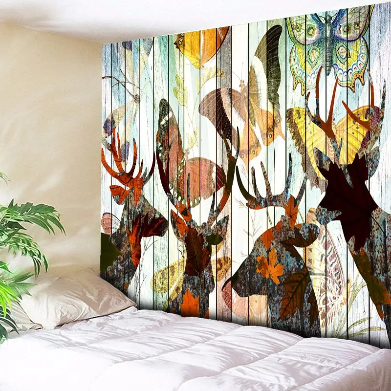Butterfly Elk Wood Decorative Tapestry Psychedelic Wall Hanging Nordic Home Decor Art Carpet Bohemian Background Hippie Blanket
Butterfly Elk Wood Decorative Tapestry Psychedelic Wall Hanging Nordic Home Decor Art Carpet Bohemian Background Hippie Blanket