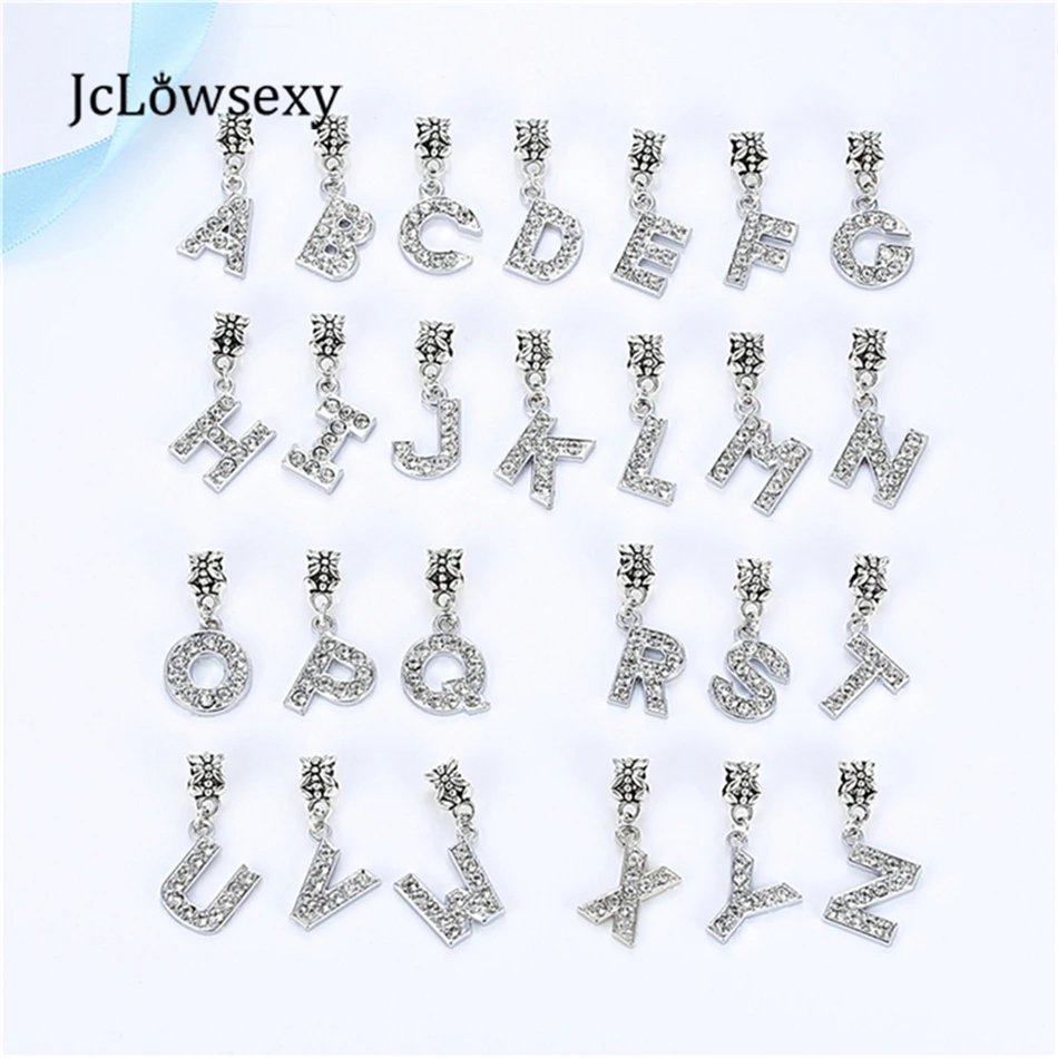 Фото Jclowsexy европейские буквы алфавита бусины шарм подходит для женщин браслеты и