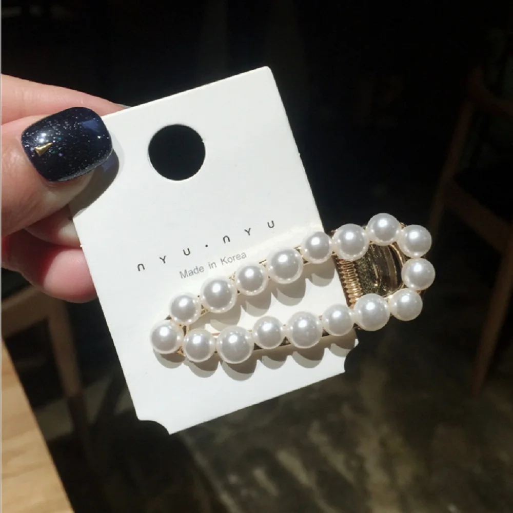 Women Fashion Metal Geometric Rectangle Waterdrop Hair Clips Imitiation Pearl Rhinestones Hairpins Hair Accessories for Gir
Women Fashion Metal Geometric Rectangle Waterdrop Hair Clips Imitiation Pearl Rhinestones Hairpins Hair Accessories for Gir