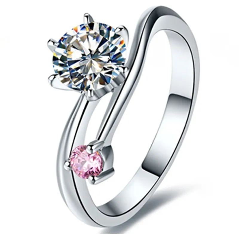 Brand Jewelry White Gold Plated Accompany 1Ct NSCD Diamond Ring Female Engagement 925 Sterling Silver Jewelry Luxury Brand Ring
Brand Jewelry White Gold Plated Accompany 1Ct NSCD Diamond Ring Female Engagement 925 Sterling Silver Jewelry Luxury Brand Ring