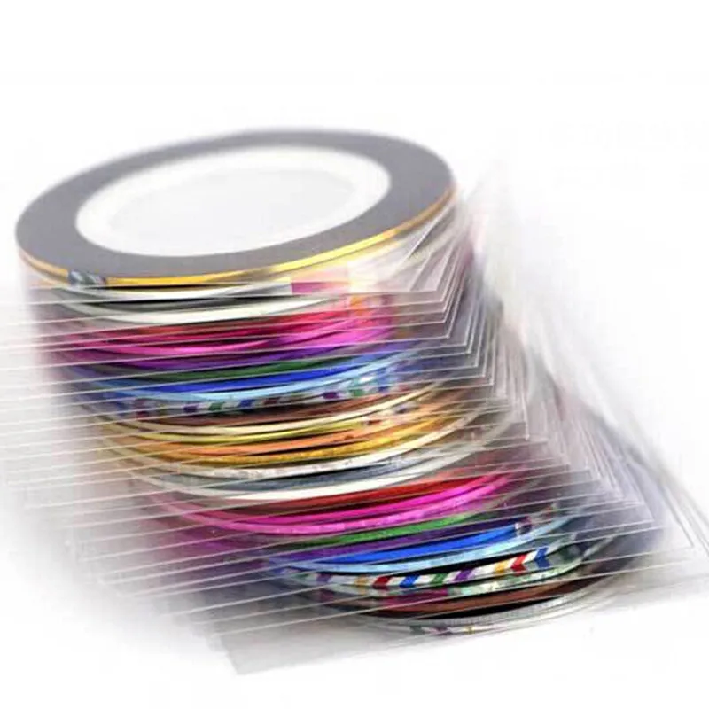 Новинка фантастическая 200 рулонов разноцветных металлических лент для дизайна