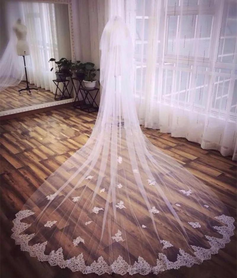 3 Meter Ivory/White Bridal Veils Lace Edge Tulle Wedding Veil 2020 Long Veu de Noiva Wedding Accessories in Stock
3 Meter Ivory/White Bridal Veils Lace Edge Tulle Wedding Veil 2020 Long Veu de Noiva Wedding Accessories in Stock