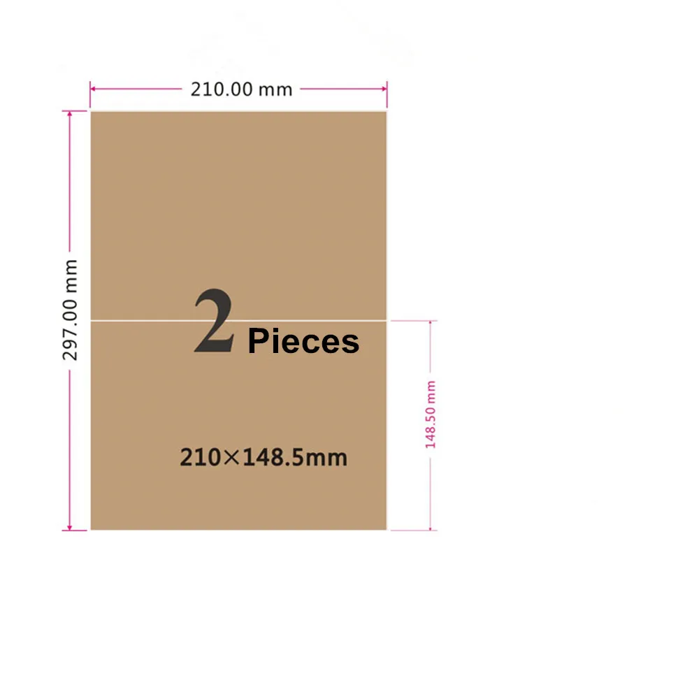 Retail 21*14.85cm 50Pcs/Lot Brown A4 Self Adhesive Kraft Printing Copy Sticker Label Paper For Laser And Inkjet Printer
Retail 21*14.85cm 50Pcs/Lot Brown A4 Self Adhesive Kraft Printing Copy Sticker Label Paper For Laser And Inkjet Printer