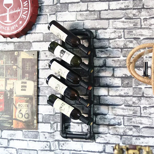 Metal Wrought Iron Retro Water Pipe Rack, Hanging Hanger Red Wine Display Rack Hanging Rack
Metal Wrought Iron Retro Water Pipe Rack, Hanging Hanger Red Wine Display Rack Hanging Rack