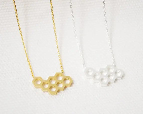 Daisies Fashion Comb Hive Necklace Cute Honey comb Honeycomb Necklace Bee hive Beehive Hexagon Statement Necklace
Daisies Fashion Comb Hive Necklace Cute Honey comb Honeycomb Necklace Bee hive Beehive Hexagon Statement Necklace