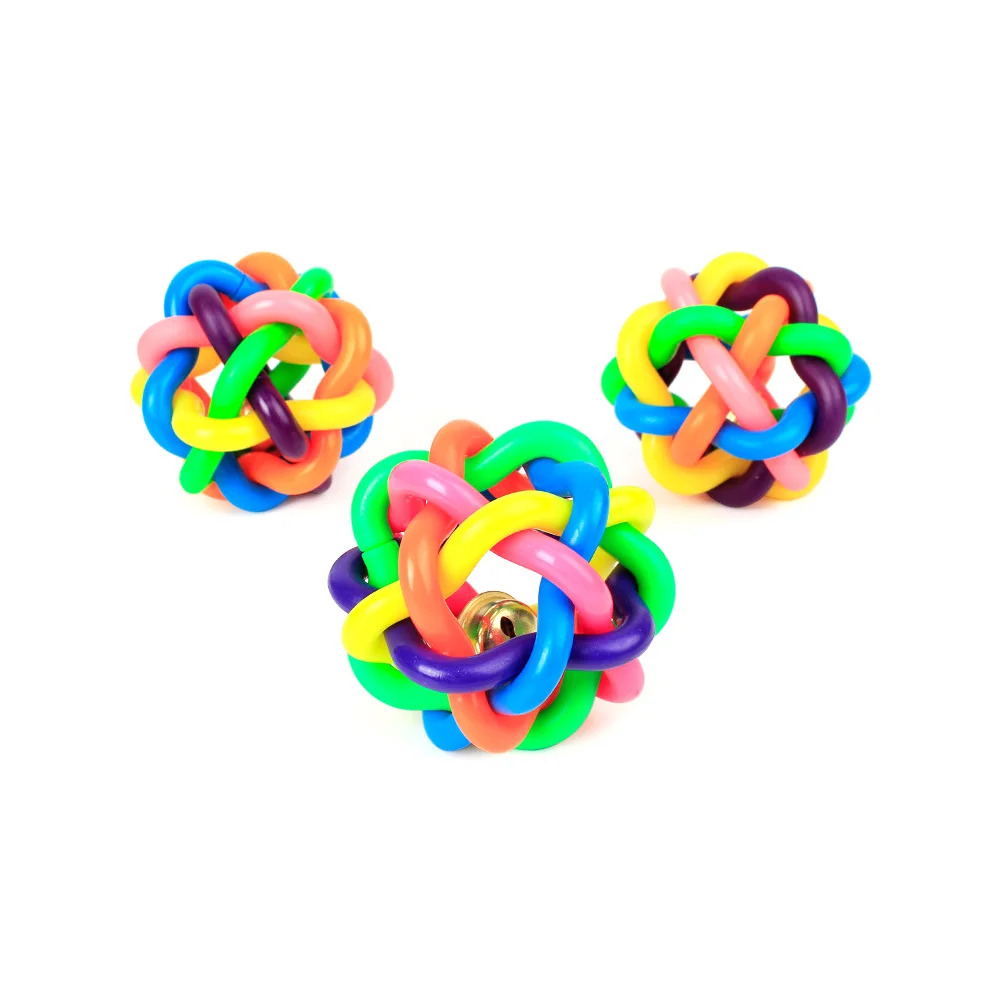 2Pc Funny Pet Dog Puppy Knot Rope Rubber Chewing Toy Sound Ball Bell Colorful Chewing Toy Dog Diversion Boredom Toy Dog Supplies
2Pc Funny Pet Dog Puppy Knot Rope Rubber Chewing Toy Sound Ball Bell Colorful Chewing Toy Dog Diversion Boredom Toy Dog Supplies
