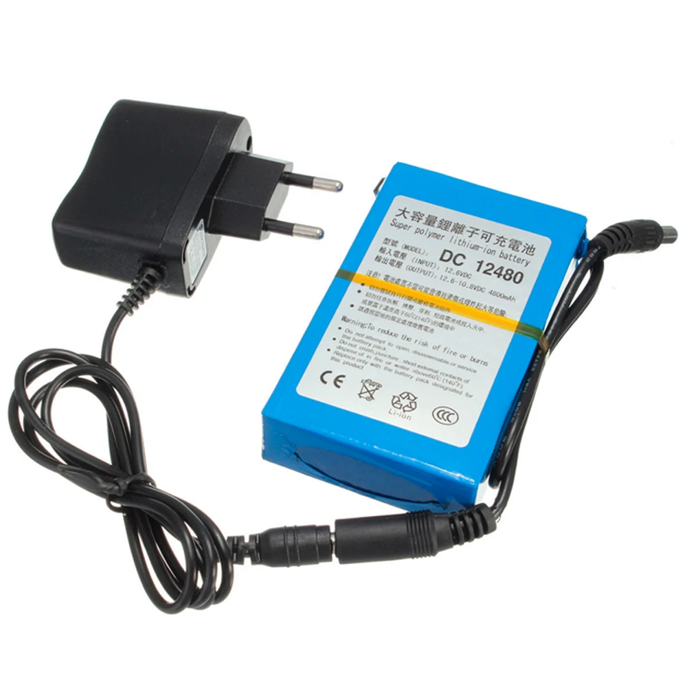 5PCS 2017 New High Quality Super Rechargeable Portable Lithium-ion Battery DC 12V 4800mAh DC12480 With Plug
5PCS 2017 New High Quality Super Rechargeable Portable Lithium-ion Battery DC 12V 4800mAh DC12480 With Plug