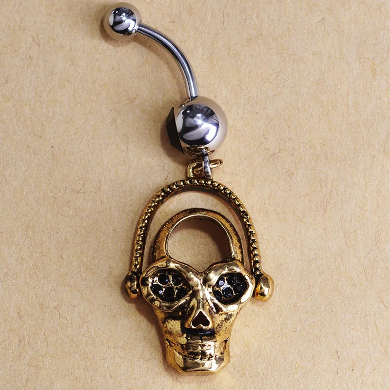 Skull Bone Body Piercing Ring Navel Belly Button Rings Sexy Body Jewelry for Sobretudo feminino Umbigo Gothic 1.5 cm Bar
Skull Bone Body Piercing Ring Navel Belly Button Rings Sexy Body Jewelry for Sobretudo feminino Umbigo Gothic 1.5 cm Bar