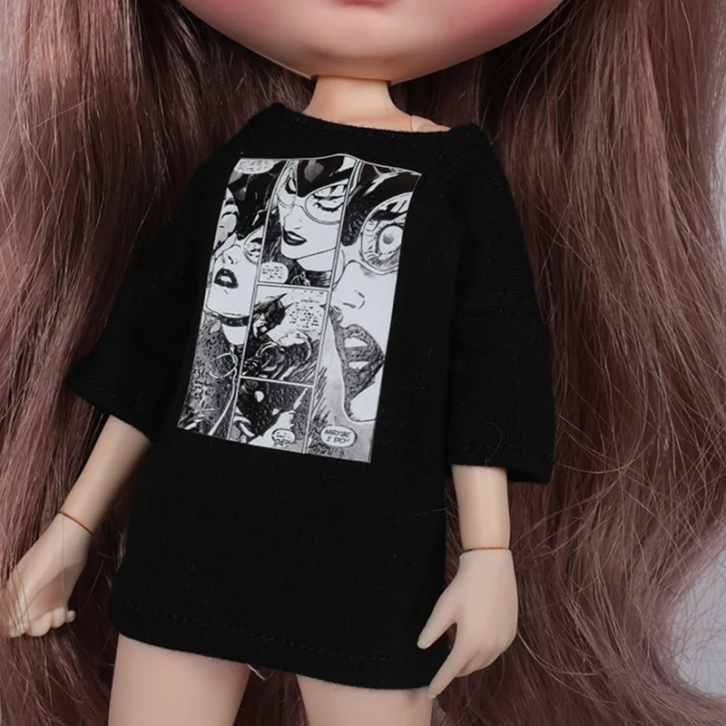 1PCS Fashion Sport T-Shirt White /Black Comics Shirt for Blyth Licca Azone S Holala 1/6 Dolls Accessories
1PCS Fashion Sport T-Shirt White /Black Comics Shirt for Blyth Licca Azone S Holala 1/6 Dolls Accessories