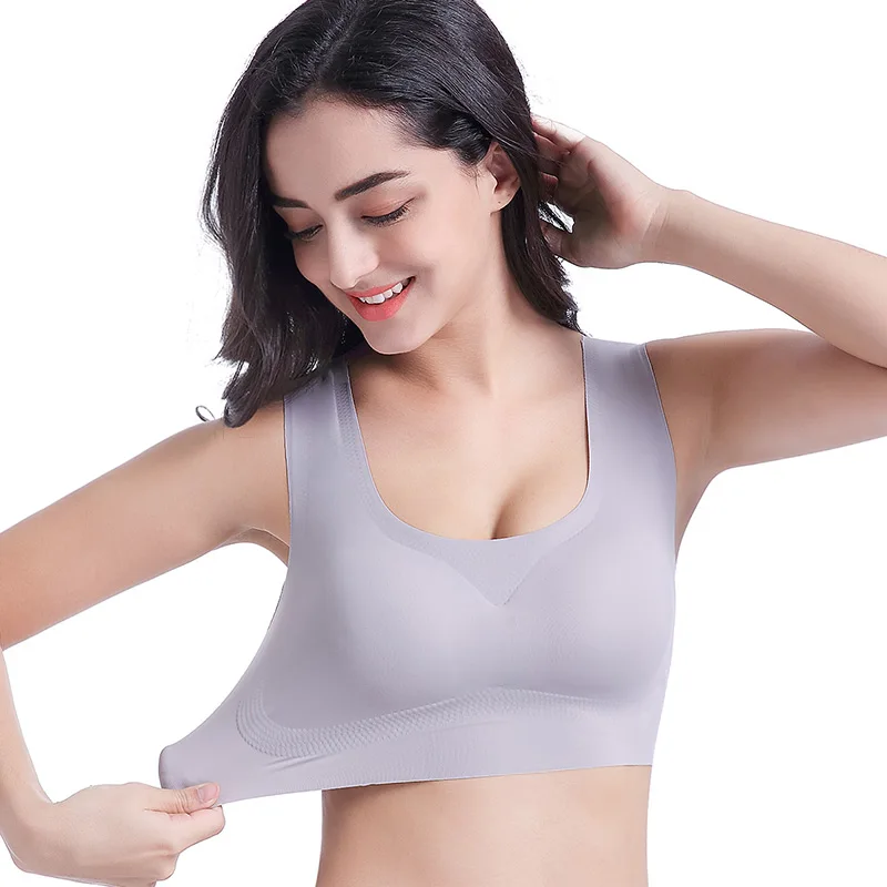 Seamless Glossy Modal Bra Removable Padded Comfort Bras Ultra Thin Vest Harness Underwear Home Bra No Rims Sleeping Vest Bra XL
Seamless Glossy Modal Bra Removable Padded Comfort Bras Ultra Thin Vest Harness Underwear Home Bra No Rims Sleeping Vest Bra XL