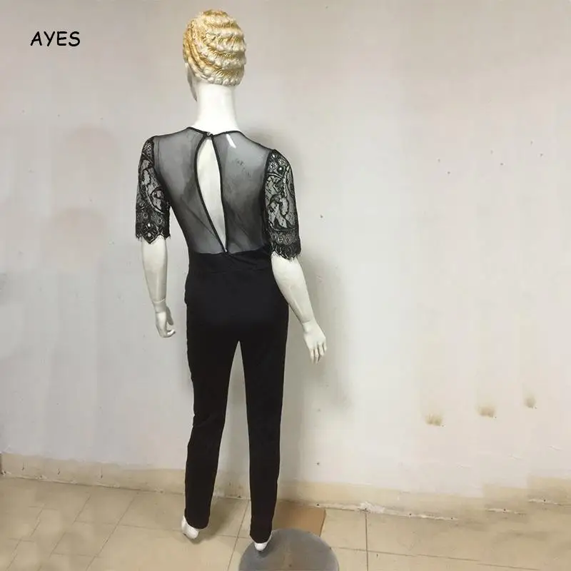 Lace Long Jumpsuit Fashion Hollow Out Backless Short Sleeve Party Romper Jumpsuits Transparent Sexy Overalls Summer Jumpsuit
Lace Long Jumpsuit Fashion Hollow Out Backless Short Sleeve Party Romper Jumpsuits Transparent Sexy Overalls Summer Jumpsuit