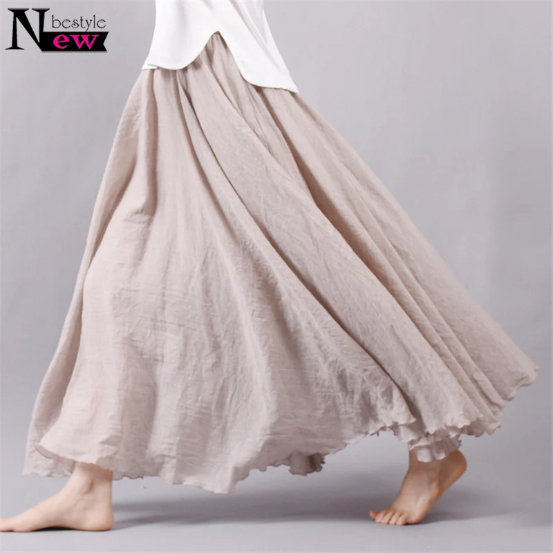 Newbestyle 2019 Women Linen Cotton Long Skirts Elastic Waist Pleated Maxi Skirts Beach Bohemia Vintage Summer Skirts Faldas Saia
Newbestyle 2019 Women Linen Cotton Long Skirts Elastic Waist Pleated Maxi Skirts Beach Bohemia Vintage Summer Skirts Faldas Saia