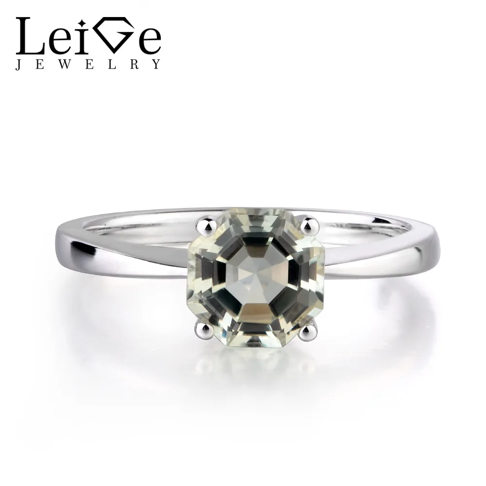 Leige Jewelry Green Amethyst Fine Jewelry Octagon Cut Solitaire Engagement Rings For Woman 925 Sterling Silver
Leige Jewelry Green Amethyst Fine Jewelry Octagon Cut Solitaire Engagement Rings For Woman 925 Sterling Silver