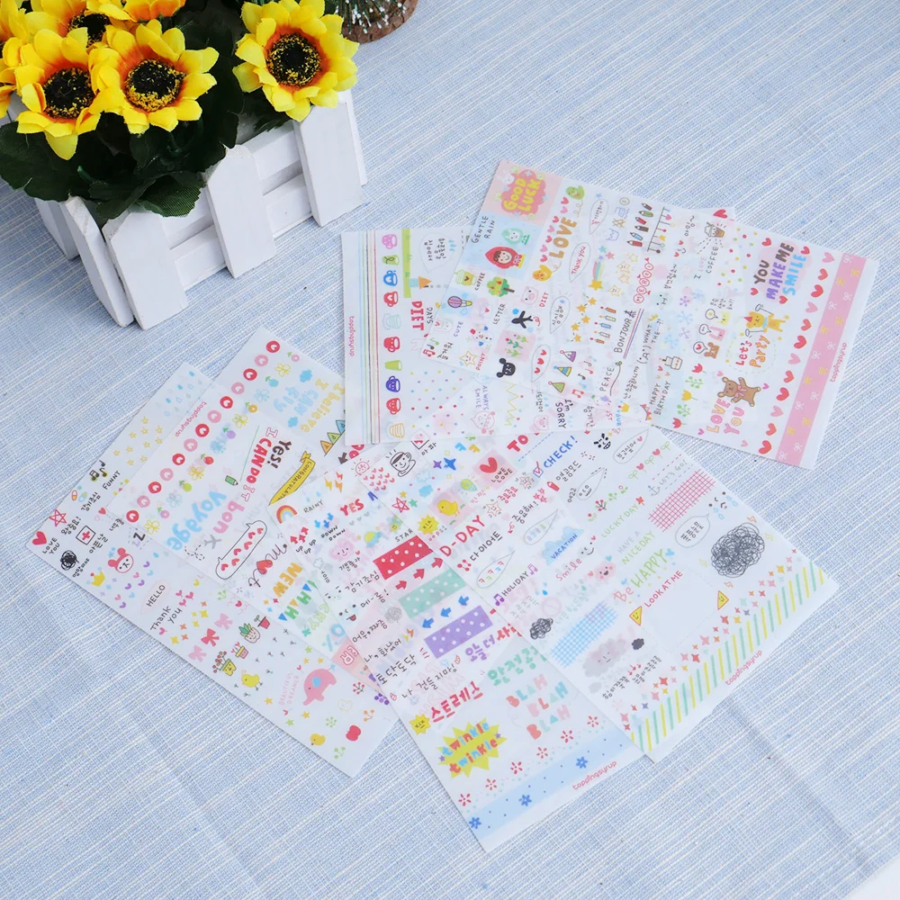 6PCS/set Kawaii Cute Drawing Market Planner Book Diary Decorate Stationery Stickers PVC Transparent Scrapbooking
6PCS/set Kawaii Cute Drawing Market Planner Book Diary Decorate Stationery Stickers PVC Transparent Scrapbooking