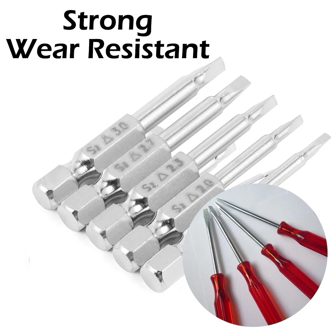 Triangle bit Electric bit 5pcs S2 Alloy Steel Triangular Screw Bits Magnetic Screwdriver Bit 1.8/2/2.3/2.7/3 mm
Triangle bit Electric bit 5pcs S2 Alloy Steel Triangular Screw Bits Magnetic Screwdriver Bit 1.8/2/2.3/2.7/3 mm