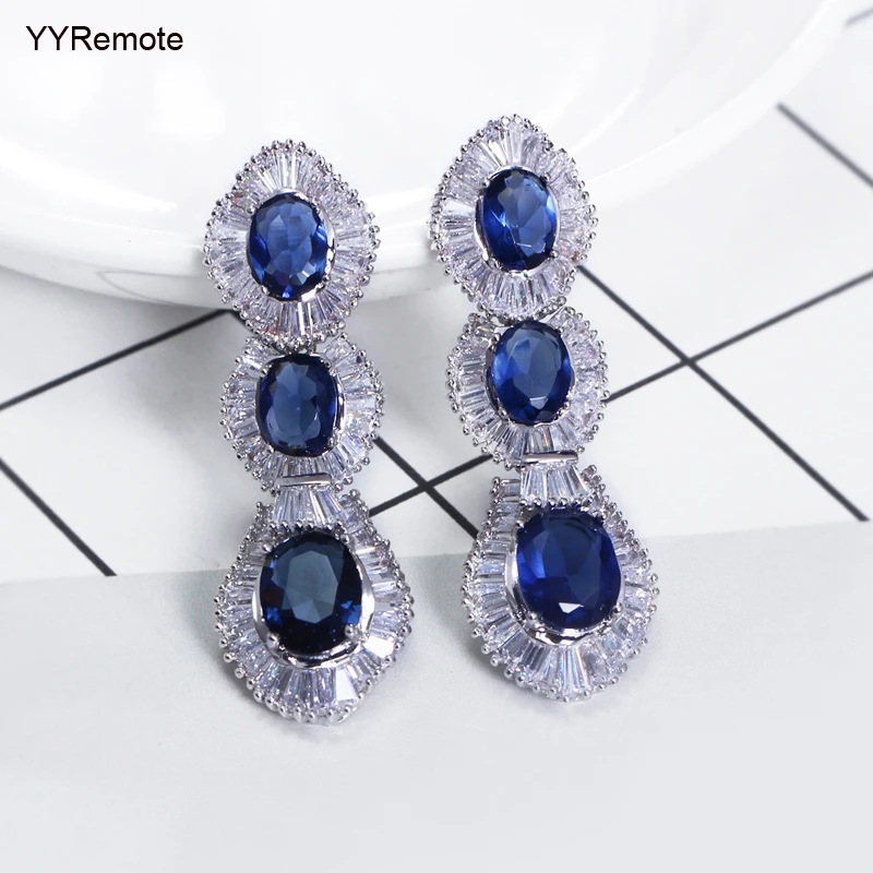 New arrivals Women fashion Earring big drop Earrings rhodium plated colorfull Cubic zirconia wedding jewelry Free shipping
New arrivals Women fashion Earring big drop Earrings rhodium plated colorfull Cubic zirconia wedding jewelry Free shipping