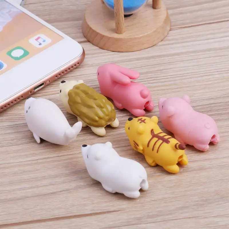 ALLOYSEED ПВХ защита для передачи данных в виде животных от взлома USB кабеля "укус"