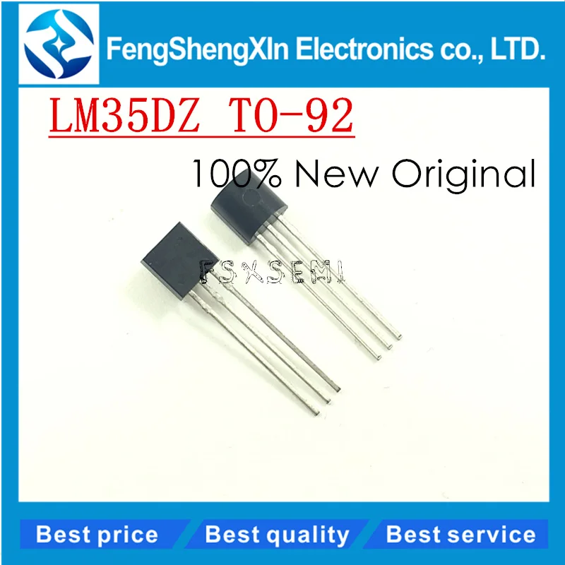 10pcs/lot New LM35DZ LM35 Precision Centigrade Temperature Sensors integrated circuit ic TO-92
10pcs/lot New LM35DZ LM35 Precision Centigrade Temperature Sensors integrated circuit ic TO-92