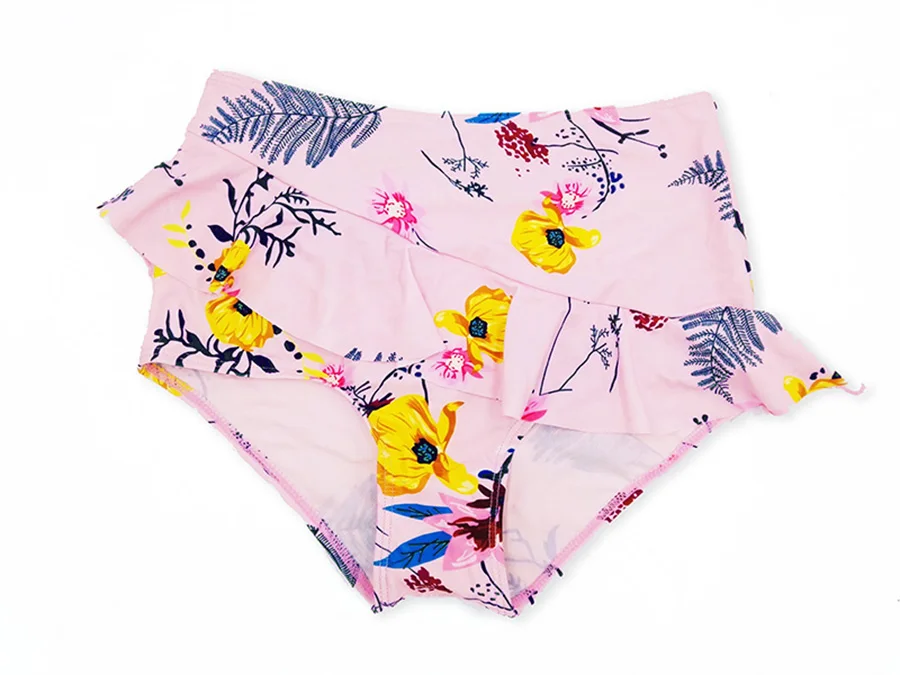 New Sexy Strappy Ruffled Bikinis Women 2018 Push Up Swimwear Retro High Waist Swimsuit Bikini Set Beach Wear Padded Bathing Suit | Женская