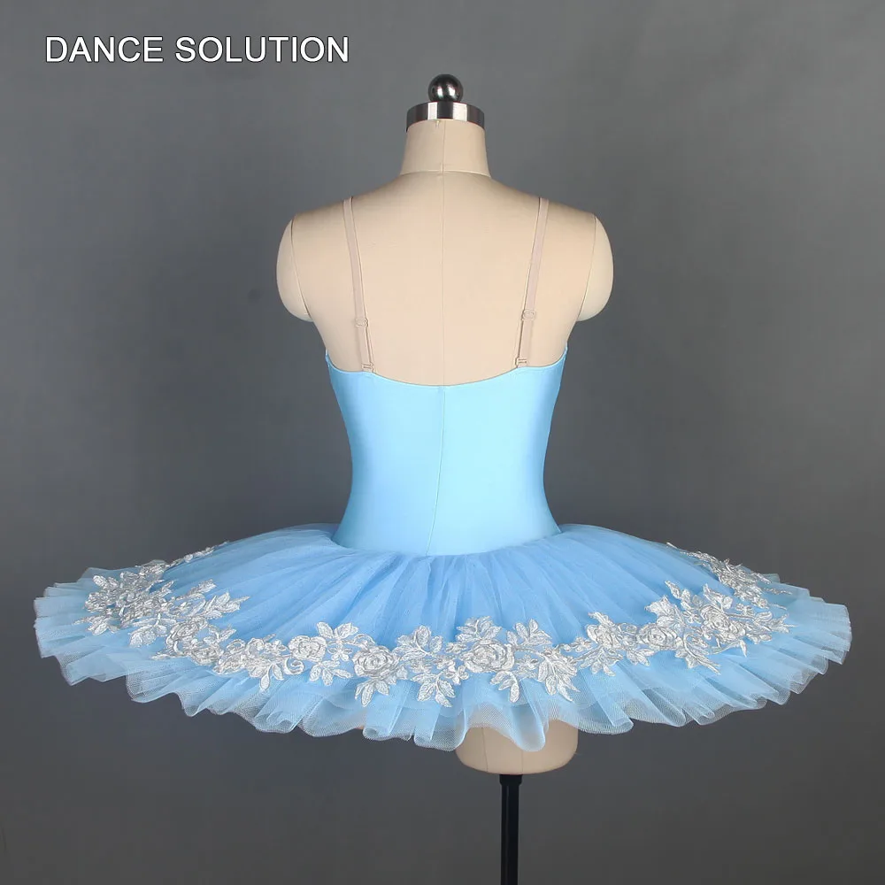 Небесно Голубой лиф из спандекса балетные костюмы для девочек и женщин балерина