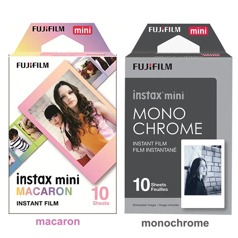 Fujifilm Instax Mini Instant Film Macaron и монохромная фотобумага 20 шт. для 8 9 7s 7c 70 90 25 Share SP 1 2