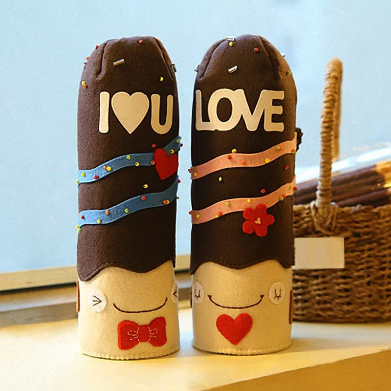 Lovers pen bag pen cup. Fabric Felt kit Non-woven cloth Craft DIY Sewing set Handwo
Lovers pen bag pen cup. Fabric Felt kit Non-woven cloth Craft DIY Sewing set Handwo