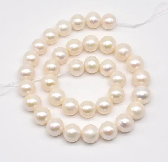 Loose Pearl Jewellery,AA 12-13MM Large Size Near Round White Color Freshwater Pearl Jewellery,One Full Strand On Sale
Loose Pearl Jewellery,AA 12-13MM Large Size Near Round White Color Freshwater Pearl Jewellery,One Full Strand On Sale