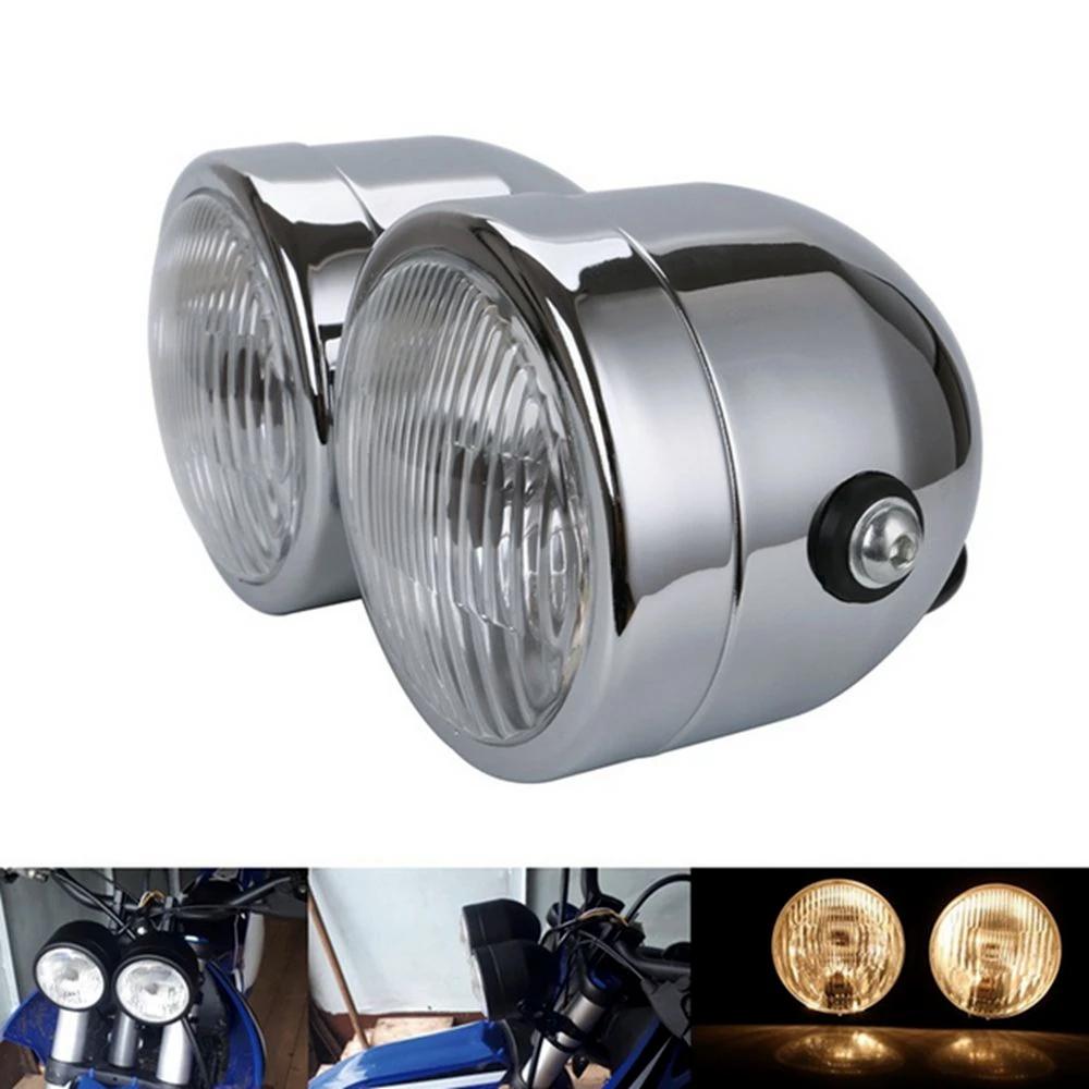 Chrome Motorcycle Double Dual Lamp Motocross Streetbike Dominator Twin Headlight For Harley Honda Yamaha Kawasaki Suzuki
Chrome Motorcycle Double Dual Lamp Motocross Streetbike Dominator Twin Headlight For Harley Honda Yamaha Kawasaki Suzuki