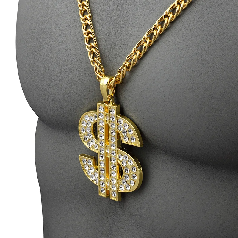 Hip hop dance classic crystal dollar dollar Pendant collar de Color dorado para mujeres y hombres Necklace
Hip hop dance classic crystal dollar dollar Pendant collar de Color dorado para mujeres y hombres Necklace