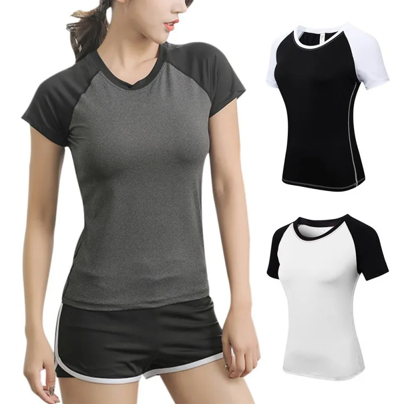 Women Yoga Skinny Short Sleeve Fitness Running Sports Training Quick Dry Elastic Sport Fitness Yoga Matching Round Neck T-Shirt
Women Yoga Skinny Short Sleeve Fitness Running Sports Training Quick Dry Elastic Sport Fitness Yoga Matching Round Neck T-Shirt
