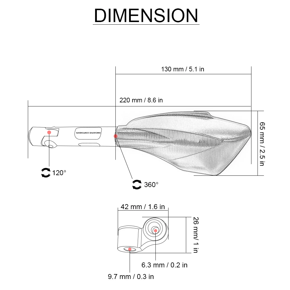 Universal Aluminum CNC Motorcycle Rearview Side mirror motorbike Accessories for honda dio ducati scrambler benelli tmax 530
Universal Aluminum CNC Motorcycle Rearview Side mirror motorbike Accessories for honda dio ducati scrambler benelli tmax 530