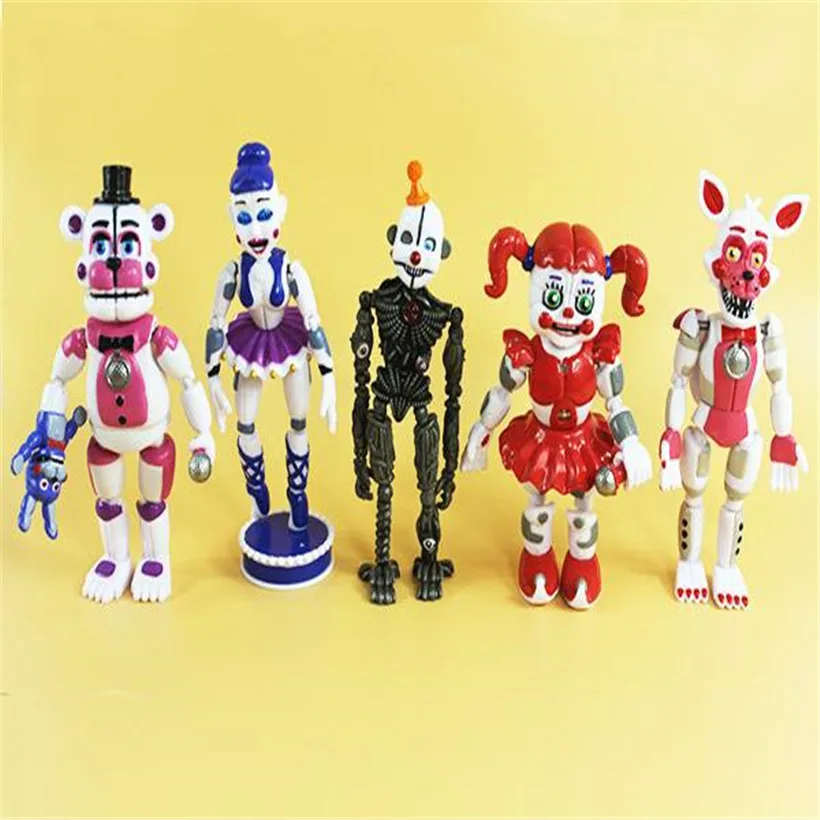 5 шт./компл. Милая пять ночей у Фредди Бесплатная сборка Fnaf девушки Бонни медведь